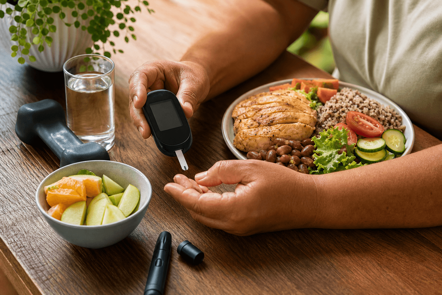 Ilustração de cuidado em saúde para Diabetes juvenil