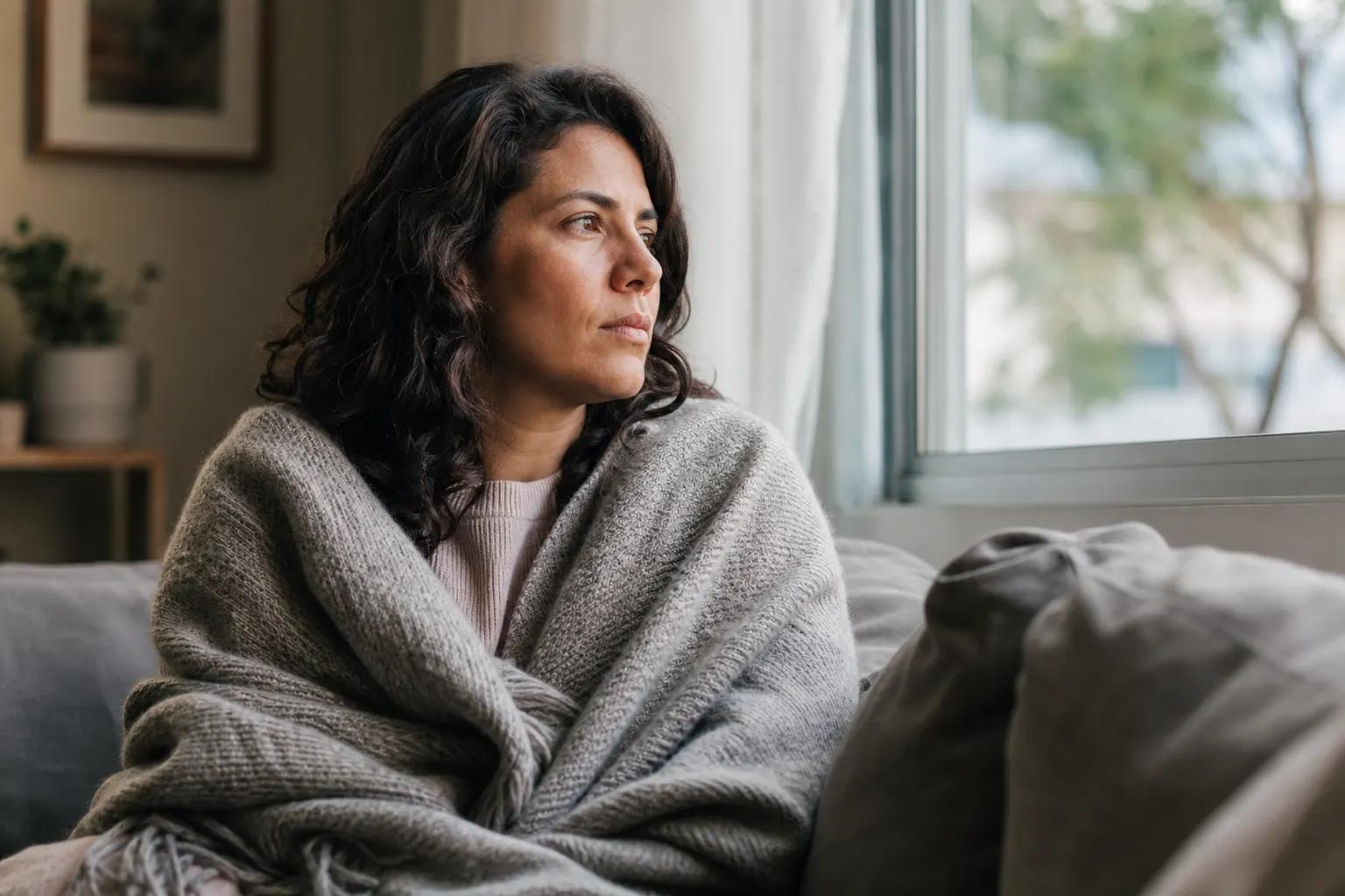 Pessoa em momento de quietude e reflexão, com dignidade e esperança