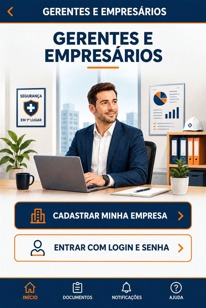 Gestor usando o Doctor Work no computador